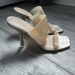 Black Suede Studio Heels (Size 8)